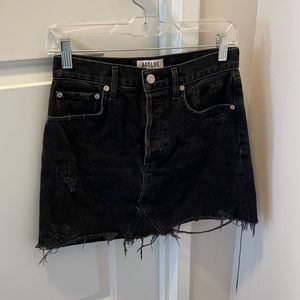 AGOLDE Black Jean Skirt